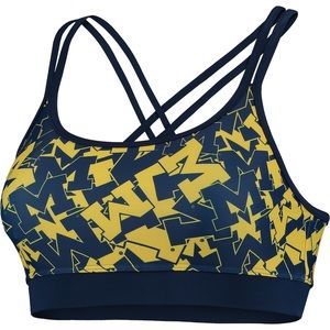 University of Michigan logo sports bra